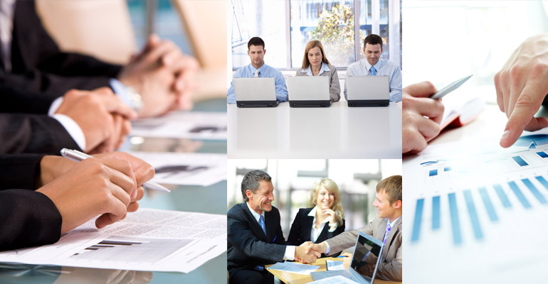 A colour picture showing stakeholders interacting with Oakford Group