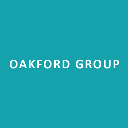 A colour picture showing the logo of Oakford Group.